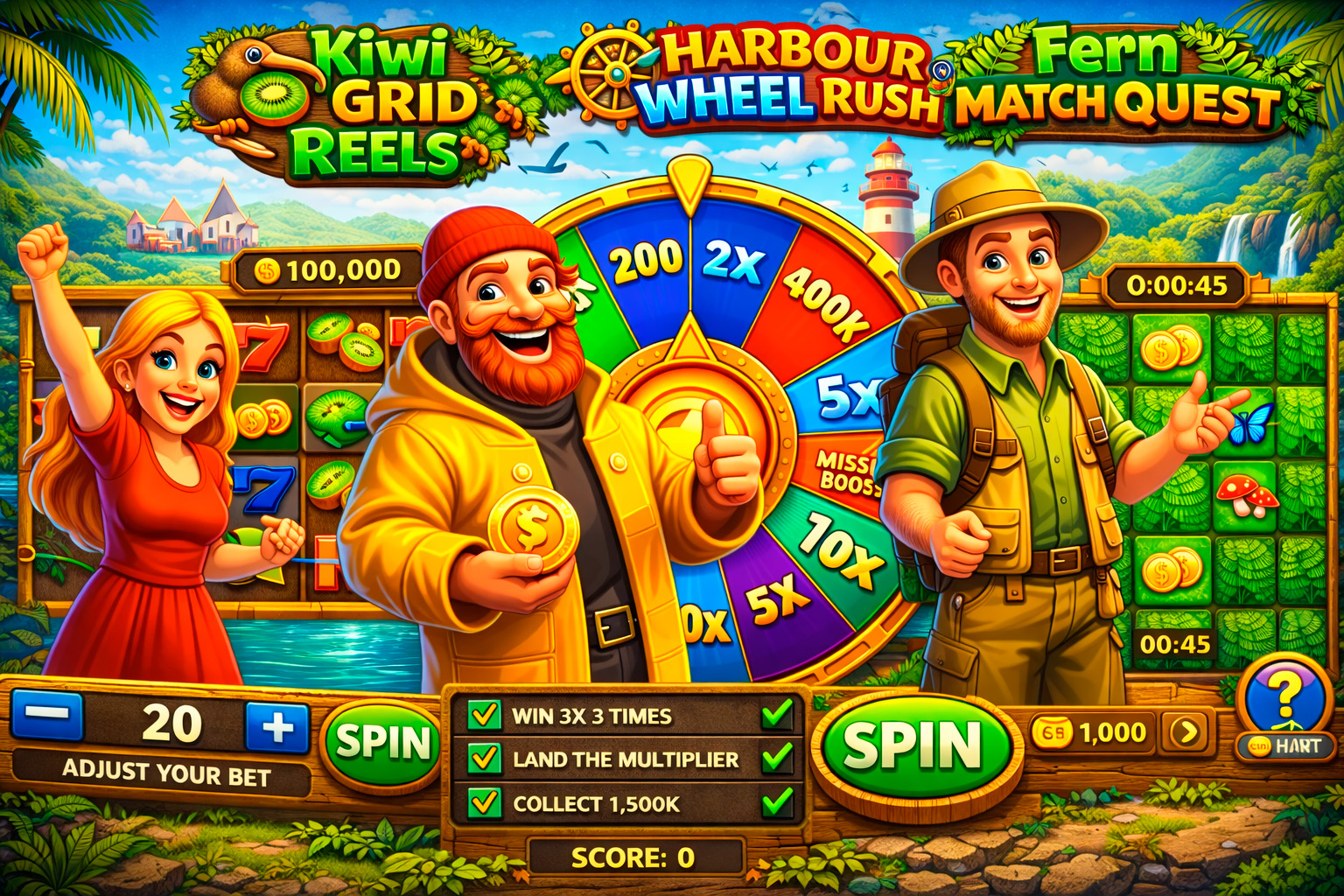 Cartoon fox mascot holding a gift, representing friendly social play.